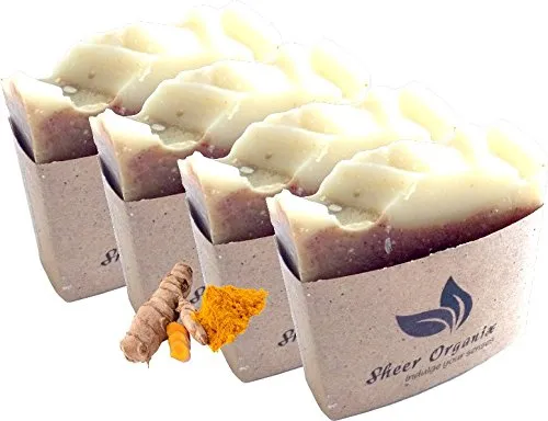 (4 Pack) Sheer Organix Luxury Rejuvenative Handmade Herbal Soap, 3.52 oz. / 100g