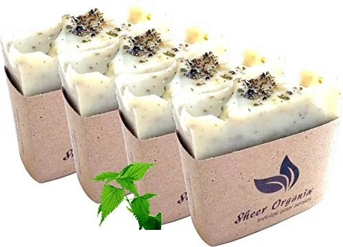 (4 Pack) Sheer Organix Luxury Rejuvenative Handmade Herbal Soap, 3.52 oz. / 100g