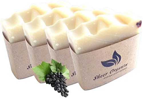 (4 Pack) Sheer Organix Luxury Rejuvenative Handmade Herbal Soap, 3.52 oz. / 100g