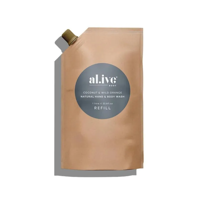 Al.ive Body Coconut & Wild Orange Wash Refill