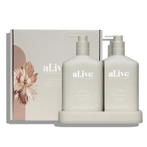 Al.ive Wash & Lotion Duo   Tray | Sea Cotton & Coconut