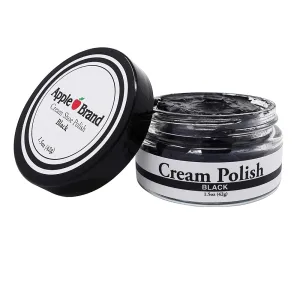 Apple Brand Premium Cream Shoe Polish  Black | Made In The USA