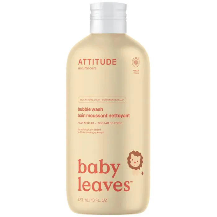 Attitude Baby Leaves Bubble Wash, Pear Nectar 473Ml