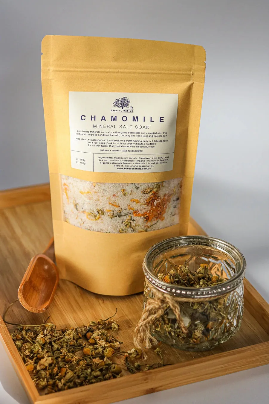 BACK TO BASICS CHAMOMILE BATH SOAK BAG 200GM