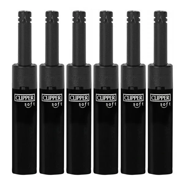 Clipper Soft - Mini Tube Pipe & Bong Lighter - Black Soft Touch