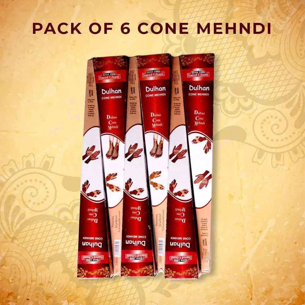 Cone Mehndi Pack of 6