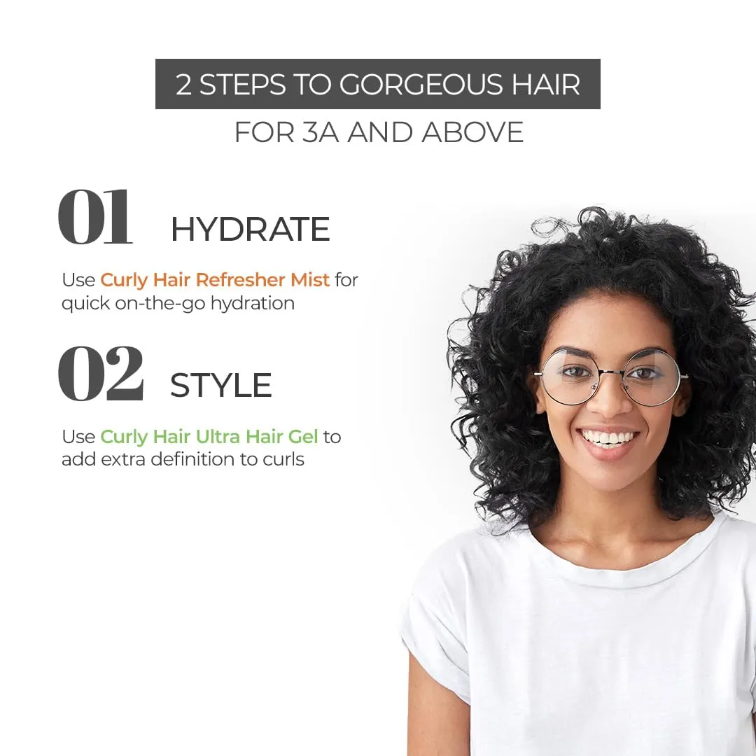 Curly Hair Enhancing Combo |Refresher Mist and Ultra Hold Hair Gel | Curly hair products | Hair care for curly hair | Vitamin B | Vitamin E | Dragon fruit | Created by Savio John Pereira