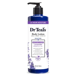 Dr Teal's Body Lotion, 24 Hour Moisture   Soothing with Lavender Essential Oil, 18 fl oz.