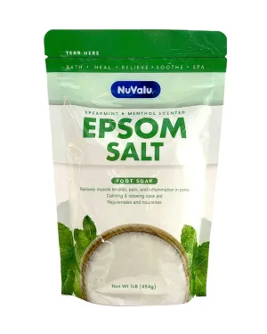 Epsom Salt | Foot Soak | Spearmint & Menthol Scented | 1lb