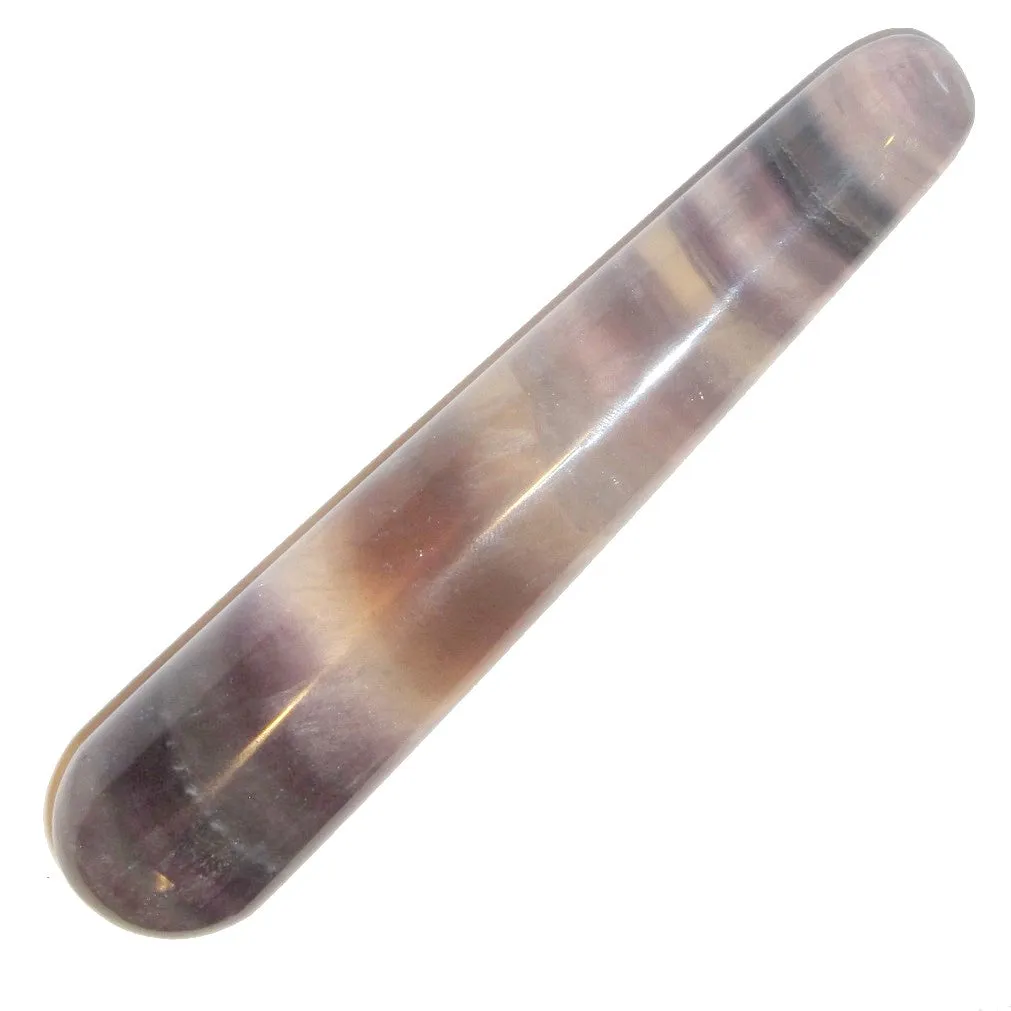 Fluorite Massage Wand Incredible Striped Crystal Healing Stress Relief