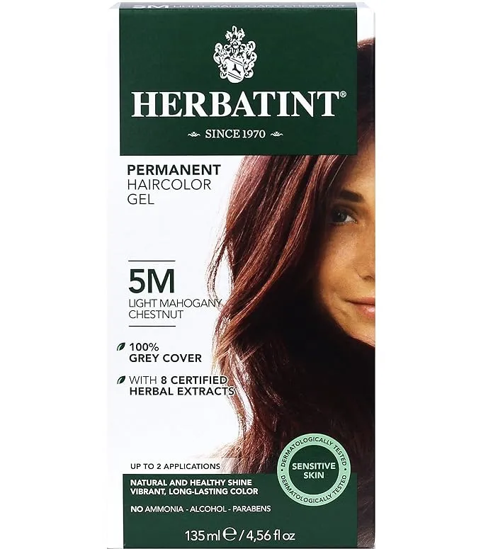 Herbatint Permanent Hair Color Light Mahogany Chestnut 5M 4.5Oz