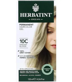 Herbatint Permanent Hair Color Swedish Blonde 10C 4.5Oz