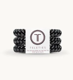 Jet Black Small Teleties