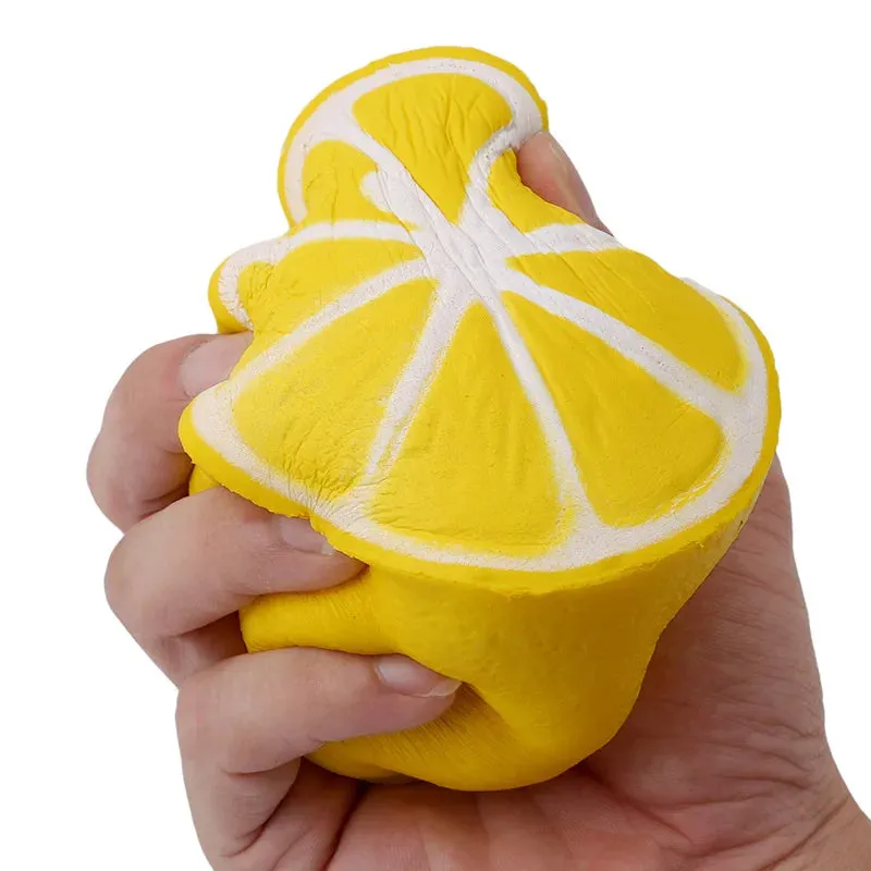 Jumbo Lemon Squishy - Slow Rising, Scented Stress Relief Toy for Kids 6  and Adults