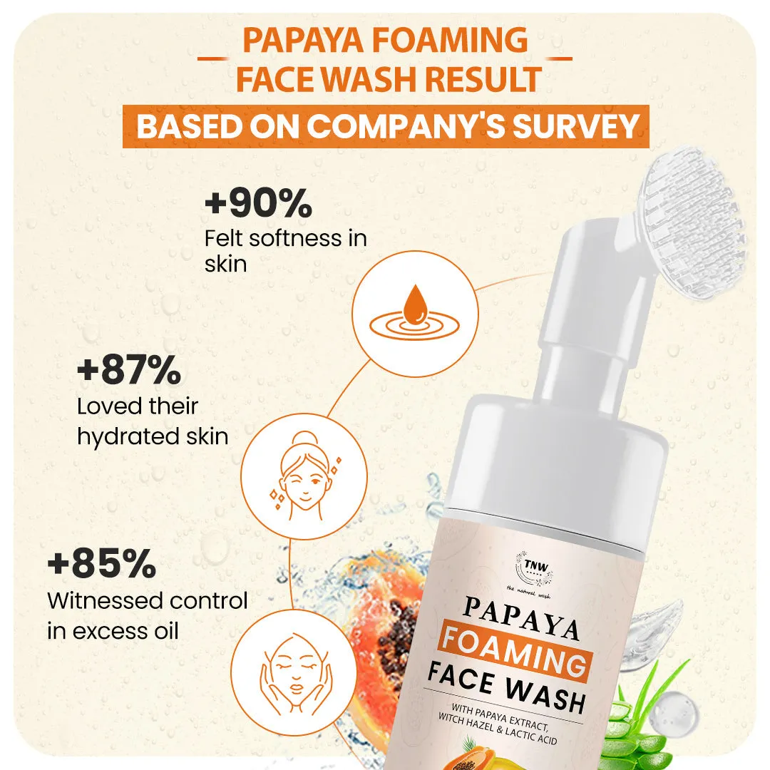 Papaya Foaming Face Wash with Lactic Acid & Panthenol.