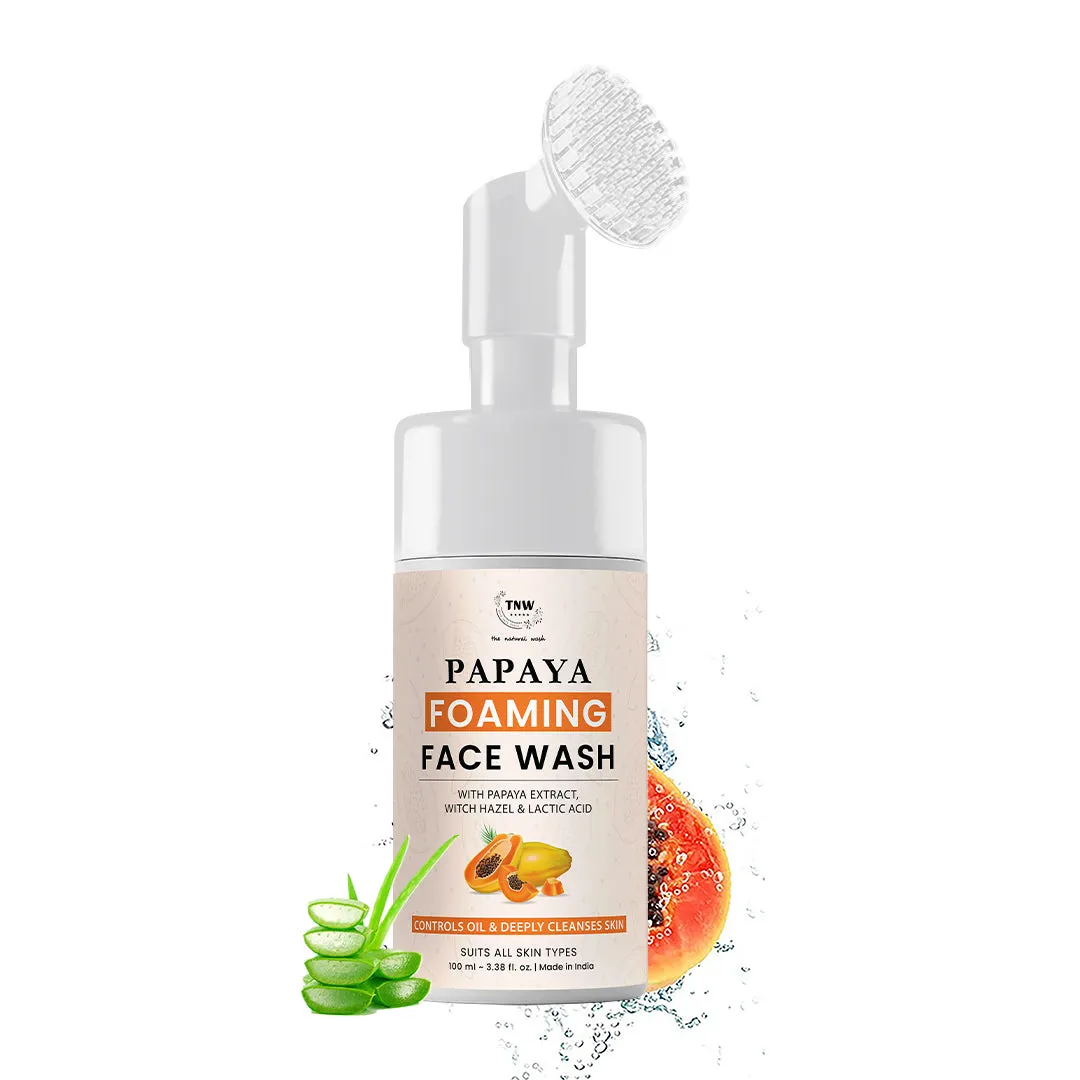 Papaya Foaming Face Wash with Lactic Acid & Panthenol.