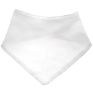 Plain White Bandana Bib