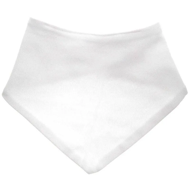 Plain White Bandana Bib