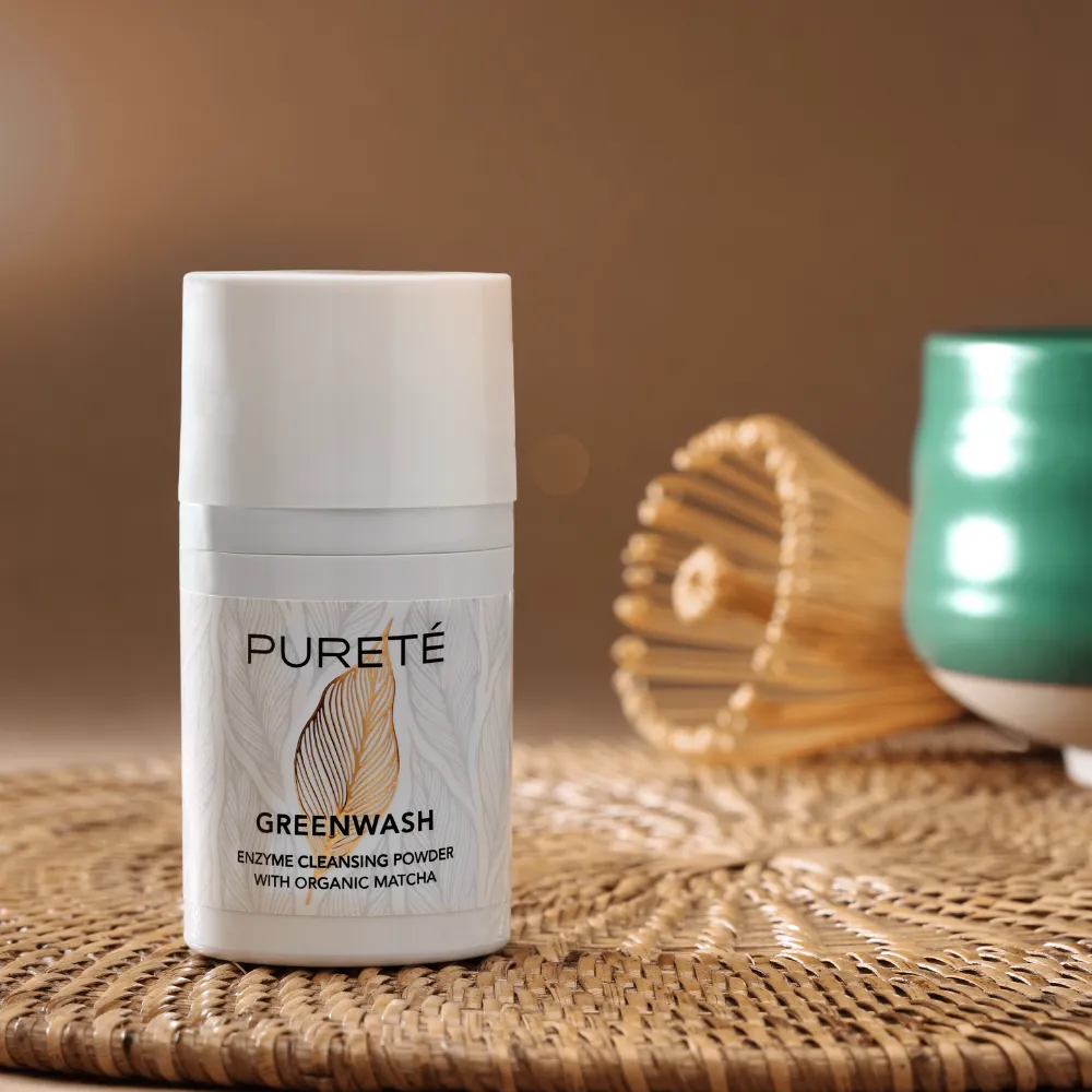 Pureté Greenwash Enzyme Cleansing Powder with Organic Matcha