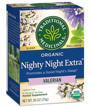 Traditional Medicinals Nighty Night Extra w/ Valerian Tea (16 Bags)